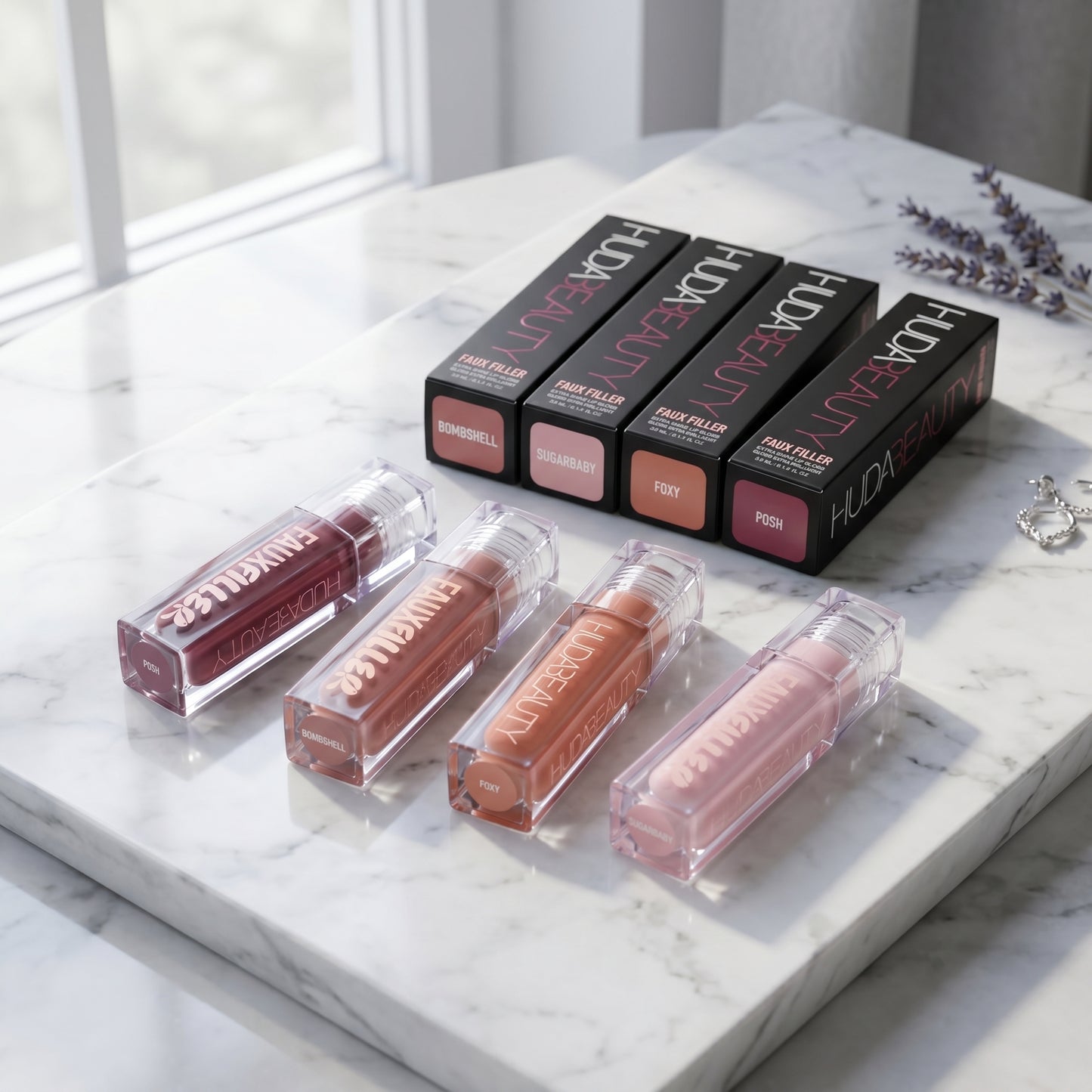 Huda Beauty Faux Filler Extra Shine Lip Gloss